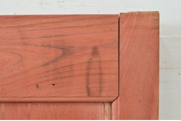 アンティーク建具　総欅(ケヤキ)材　味わい深い木の風合いが魅力的な蔵戸1枚(引き戸、玄関戸)(R-079883)