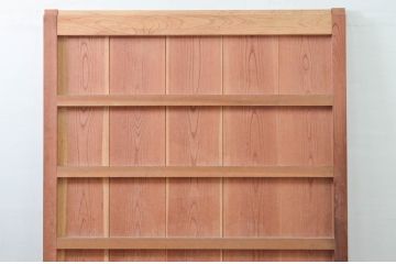 アンティーク建具　総欅(ケヤキ)材　味わい深い木の風合いが魅力的な蔵戸1枚(引き戸、玄関戸)(R-079883)