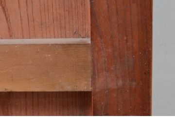アンティーク建具　総欅(ケヤキ)材　味わい深い木の風合いが魅力的な蔵戸1枚(引き戸、玄関戸)(R-079883)