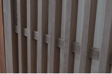 アンティーク建具　和の空間づくりにおすすめの数寄屋の荒格子戸2枚セット(引き戸)(R-079891)