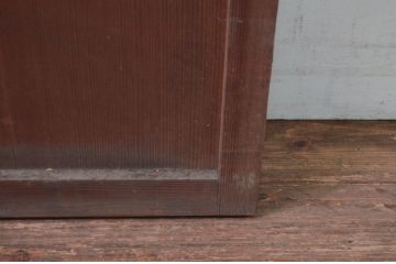 アンティーク建具　どこか懐かしい雰囲気を醸し出す裏障子付き格子戸1枚(引き戸、障子戸、帯戸)(R-079893)