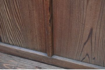 アンティーク建具　大正ロマンな雰囲気を盛り上げる幅狭ガラス戸4枚セット(引き戸)(R-079896)