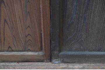 アンティーク建具　大正ロマンな雰囲気を盛り上げる幅狭ガラス戸4枚セット(引き戸)(R-079896)