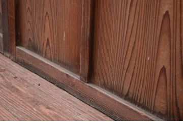アンティーク建具　大正ロマンな雰囲気を盛り上げる幅狭ガラス戸4枚セット(引き戸)(R-079896)