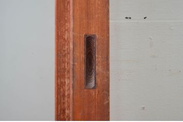 ビンテージ建具　上手物!!　上質な作り込みの幅狭ガラス戸2枚セット(引き戸、ヴィンテージ)(R-079897)