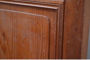 ビンテージ建具　上手物!!　上質な作り込みの幅狭ガラス戸2枚セット(引き戸、ヴィンテージ)(R-079897)