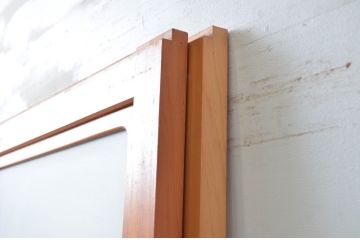 ビンテージ建具　上手物!!　上質な作り込みの幅狭ガラス戸2枚セット(引き戸、ヴィンテージ)(R-079897)