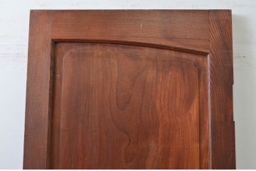アンティーク建具　大正ロマン　上質　総欅(ケヤキ)材　どこか懐かしい雰囲気を感じるドア1枚(扉、木製ドア)(R-079898)