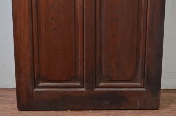 アンティーク建具　大正ロマン　上質　総欅(ケヤキ)材　どこか懐かしい雰囲気を感じるドア1枚(扉、木製ドア)(R-079898)
