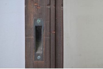 アンティーク建具　古い万屋の大きなガラス戸2枚セット(大判ガラス、店舗用ガラス戸、引き戸)(R-079900)