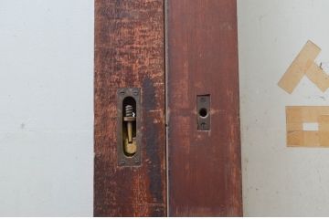 アンティーク建具　昭和レトロな店舗用の大判ガラス戸4枚セット(引き戸)(R-079901)