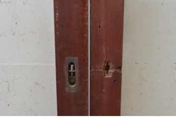 アンティーク建具　昭和レトロな店舗用の大判ガラス戸4枚セット(引き戸)(R-079901)
