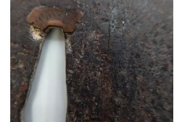 時代武具　相州住 政宗?　在銘　鉄地　木瓜形　時代を経た重みを感じる鍔(彫刻、刀装具)(R-079902)