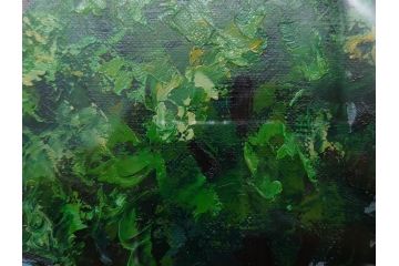 真作　斎藤要　「午後のカフェ」　F4(4号)　絵画(喫茶店、油彩、油絵、サイン付き、肉筆、額装)(R-079907)