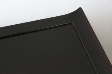 和製ビンテージ　上手物!!　紫檀(シタン)材　控え目な装飾が上品さを醸し出す漆塗りの飾り棚(茶棚、違い棚、収納棚、戸棚、ヴィンテージ)(R-079920)