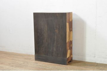 和製アンティーク　激レア　希少!!　戦前　時代物　置いてあるだけで絵になる箱根細工の人形棚(飾り棚、箱根寄木細工、茶棚、茶箪笥、収納棚、戸棚)(R-079924)