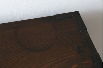 和製アンティーク　明治大正期　前面欅(ケヤキ)材　玉杢　美しい杢目と重厚な金具が魅力的な新潟帳場箪笥(和たんす、収納タンス、整理箪笥、時代箪笥、引き出し、戸棚、収納棚)(R-079926)
