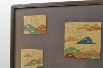 和製アンティーク　栗(クリ)材　落ち着きのある佇まいが上品な衝立て(パーテーション、衝い立て、つい立て、間仕切り)(R-079929)