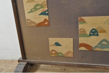 和製アンティーク　栗(クリ)材　落ち着きのある佇まいが上品な衝立て(パーテーション、衝い立て、つい立て、間仕切り)(R-079929)