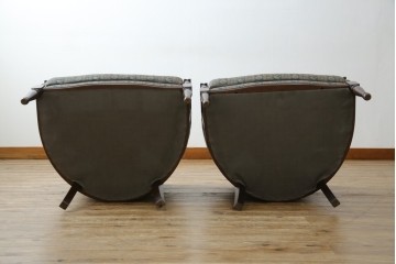 中古　maruni(マルニ木工)　KENT-COURT(ケントコート)　随所に施された上品な意匠が魅力的な1Pソファ2脚セット　定価2脚で約44万円　(R-079932)