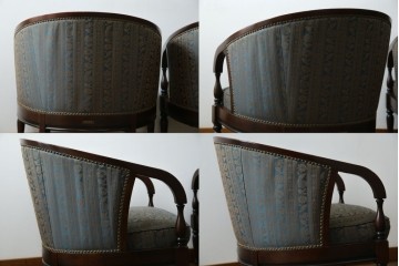 中古　maruni(マルニ木工)　KENT-COURT(ケントコート)　随所に施された上品な意匠が魅力的な1Pソファ2脚セット　定価2脚で約44万円　(R-079932)