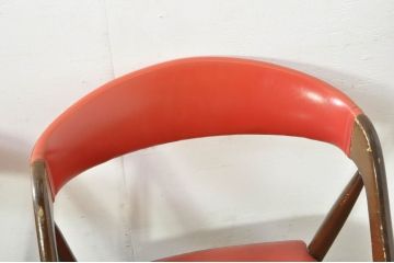 和製ビンテージ　OLD(オールド) KOSUGA(コスガ)　昭和レトロな雰囲気たっぷりのダイニングチェア2脚セット(椅子、イス、バラ売り可能)(R-079933)