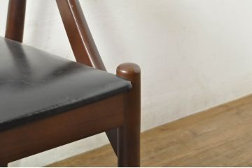 和製ビンテージ　OLD(オールド) KOSUGA(コスガ)　昭和レトロな雰囲気たっぷりのダイニングチェア2脚セット(椅子、イス、バラ売り可能)(R-079934)