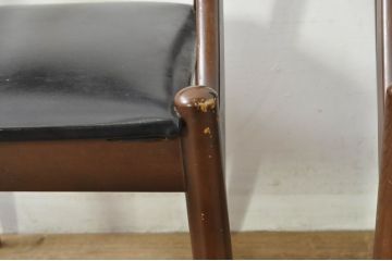 和製ビンテージ　OLD(オールド) KOSUGA(コスガ)　昭和レトロな雰囲気たっぷりのダイニングチェア2脚セット(椅子、イス、バラ売り可能)(R-079934)