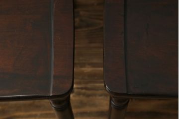 中古　北海道民芸家具　HM686　ゆるりと曲線を描くフォルムが魅力的なダイニングチェア(イス、椅子、板座チェア)(定価2脚で約8万円)(R-079935)