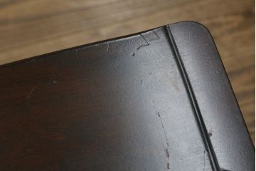 中古　北海道民芸家具　HM686　ゆるりと曲線を描くフォルムが魅力的なダイニングチェア(イス、椅子、板座チェア)(定価2脚で約8万円)(R-079935)