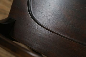 中古　北海道民芸家具　HM686　ゆるりと曲線を描くフォルムが魅力的なダイニングチェア(イス、椅子、板座チェア)(定価2脚で約8万円)(R-079935)
