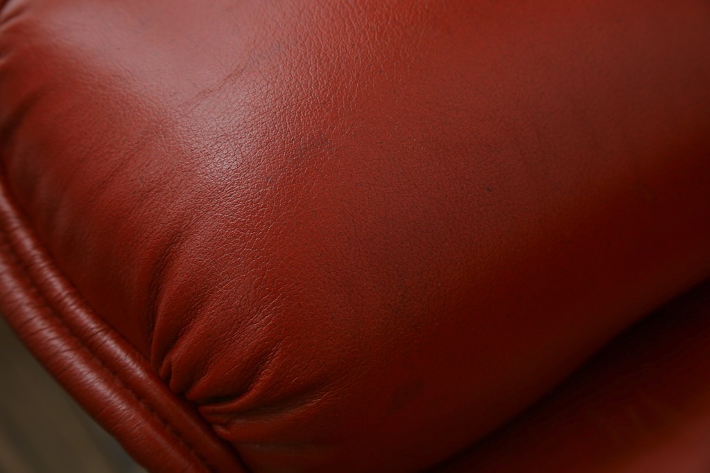 和製ヴィンテージ　激レア　希少!!　富士ファニチア(FUJI FURNITURE)　本革　組み合わせ自在なレザーソファ　(R-079936)