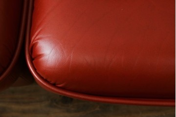 和製ヴィンテージ　激レア　希少!!　富士ファニチア(FUJI FURNITURE)　本革　組み合わせ自在なレザーソファ　(R-079936)