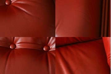 和製ヴィンテージ　激レア　希少!!　富士ファニチア(FUJI FURNITURE)　本革　組み合わせ自在なレザーソファ　(R-079936)