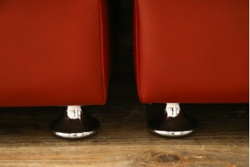 和製ヴィンテージ　激レア　希少!!　富士ファニチア(FUJI FURNITURE)　本革　組み合わせ自在なレザーソファ　(R-079936)