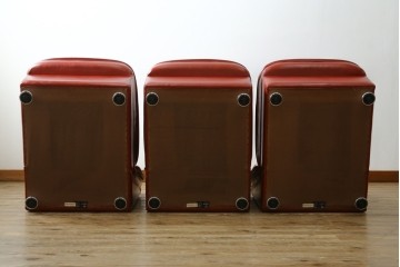 和製ヴィンテージ　激レア　希少!!　富士ファニチア(FUJI FURNITURE)　本革　組み合わせ自在なレザーソファ　(R-079936)