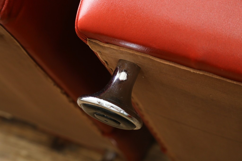 和製ヴィンテージ　激レア　希少!!　富士ファニチア(FUJI FURNITURE)　本革　組み合わせ自在なレザーソファ　(R-079936)