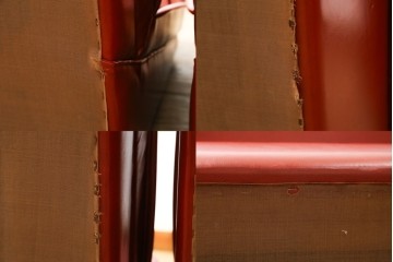 和製ヴィンテージ　激レア　希少!!　富士ファニチア(FUJI FURNITURE)　本革　組み合わせ自在なレザーソファ　(R-079936)