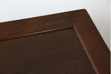 中古　美品!!　九州民芸家具　欅(ケヤキ)材　引き出し2杯付き　表情豊かな木目が魅力的なモダンデザインの茶棚(飾り棚、戸棚、収納棚、サイドキャビネット)(R-079948)
