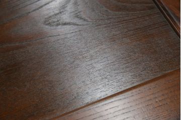 中古　美品!!　九州民芸家具　欅(ケヤキ)材　引き出し2杯付き　表情豊かな木目が魅力的なモダンデザインの茶棚(飾り棚、戸棚、収納棚、サイドキャビネット)(R-079948)
