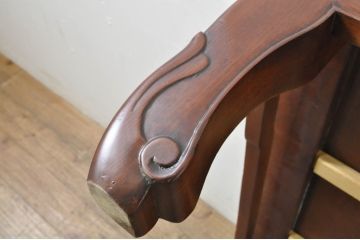 和製アンティーク　超美品　総欅(ケヤキ)材　脚の個性的なデザインが目を引く座卓(ローテーブル、センターテーブル、リビングテーブル)(R-079951)