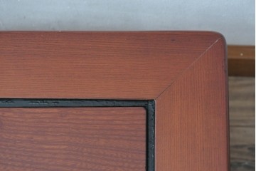 和製ヴィンテージ　超美品　総欅(ケヤキ)材　脚の個性的なデザインが目を引く座卓　(R-079951)