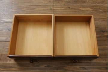 中古　美品!!　松本民芸家具　シンプルで使い勝手の良いA型小物整理タンス(チェスト、サイドチェスト、引き出し)(定価約29万円)(R-079962)