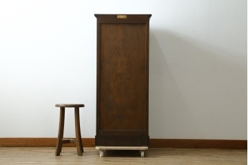 中古　美品!!　松本民芸家具　シンプルで使い勝手の良いA型小物整理タンス　定価約29万円　(R-079962)