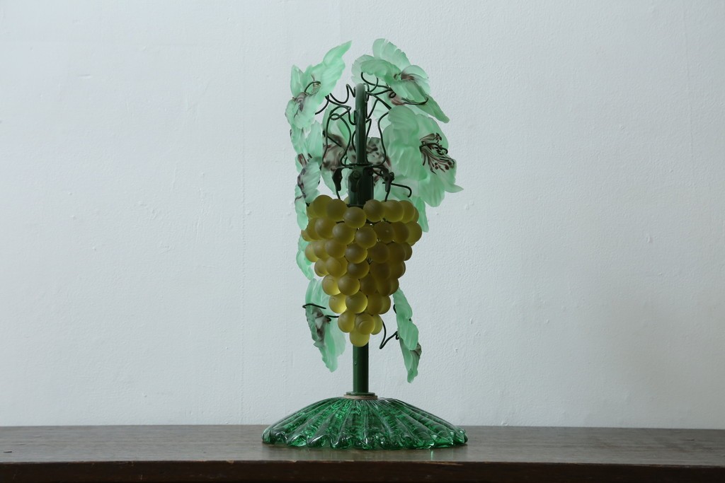 中古　美品!!　イタリア　トーソー社(TOSO CESARE)　ムラーノガラス(MURANO)　ブドウ(葡萄、ぶどう)　1灯　空間のアクセントになるテーブルスタンド　(R-079964)