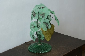 中古　美品!!　イタリア　トーソー社(TOSO CESARE)　ムラーノガラス(MURANO)　ブドウ(葡萄、ぶどう)　1灯　空間のアクセントになるテーブルスタンド　(R-079964)