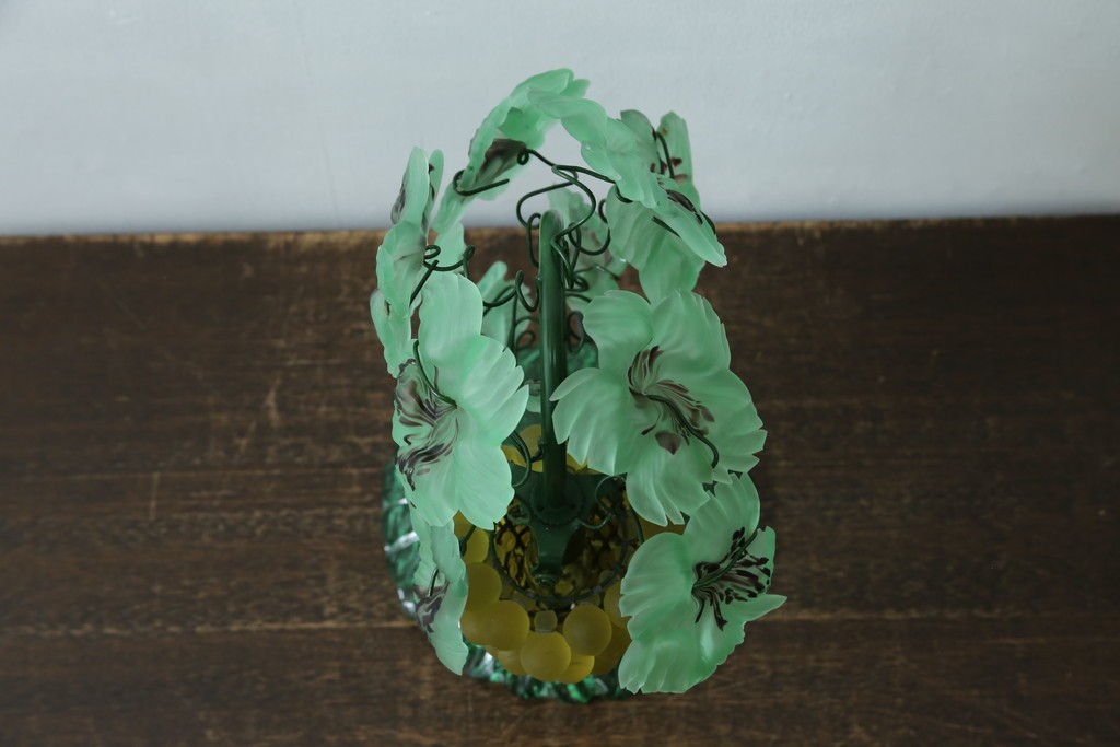 中古　美品!!　イタリア　トーソー社(TOSO CESARE)　ムラーノガラス(MURANO)　ブドウ(葡萄、ぶどう)　1灯　空間のアクセントになるテーブルスタンド　(R-079964)