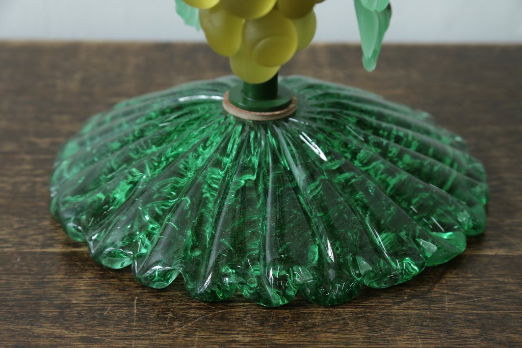 中古　美品!!　イタリア　トーソー社(TOSO CESARE)　ムラーノガラス(MURANO)　ブドウ(葡萄、ぶどう)　1灯　空間のアクセントになるテーブルスタンド　(R-079964)