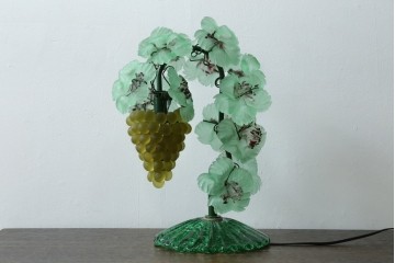 中古　美品!!　イタリア　トーソー社(TOSO CESARE)　ムラーノガラス(MURANO)　ブドウ(葡萄、ぶどう)　1灯　空間のアクセントになるテーブルスタンド　(R-079964)