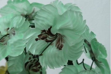 中古　美品!!　イタリア　トーソー社(TOSO CESARE)　ムラーノガラス(MURANO)　ブドウ(葡萄、ぶどう)　1灯　空間のアクセントになるテーブルスタンド　(R-079964)